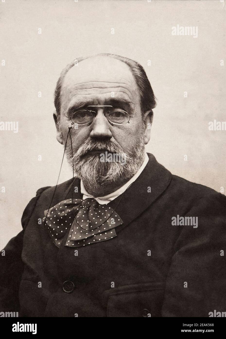 Emile Zola Edouard Charles Antoine (1840 - 1902) war ein französischer Schriftsteller, Publizist und Politiker. Einer der bedeutendsten Vertreter des Realismus Stockfoto