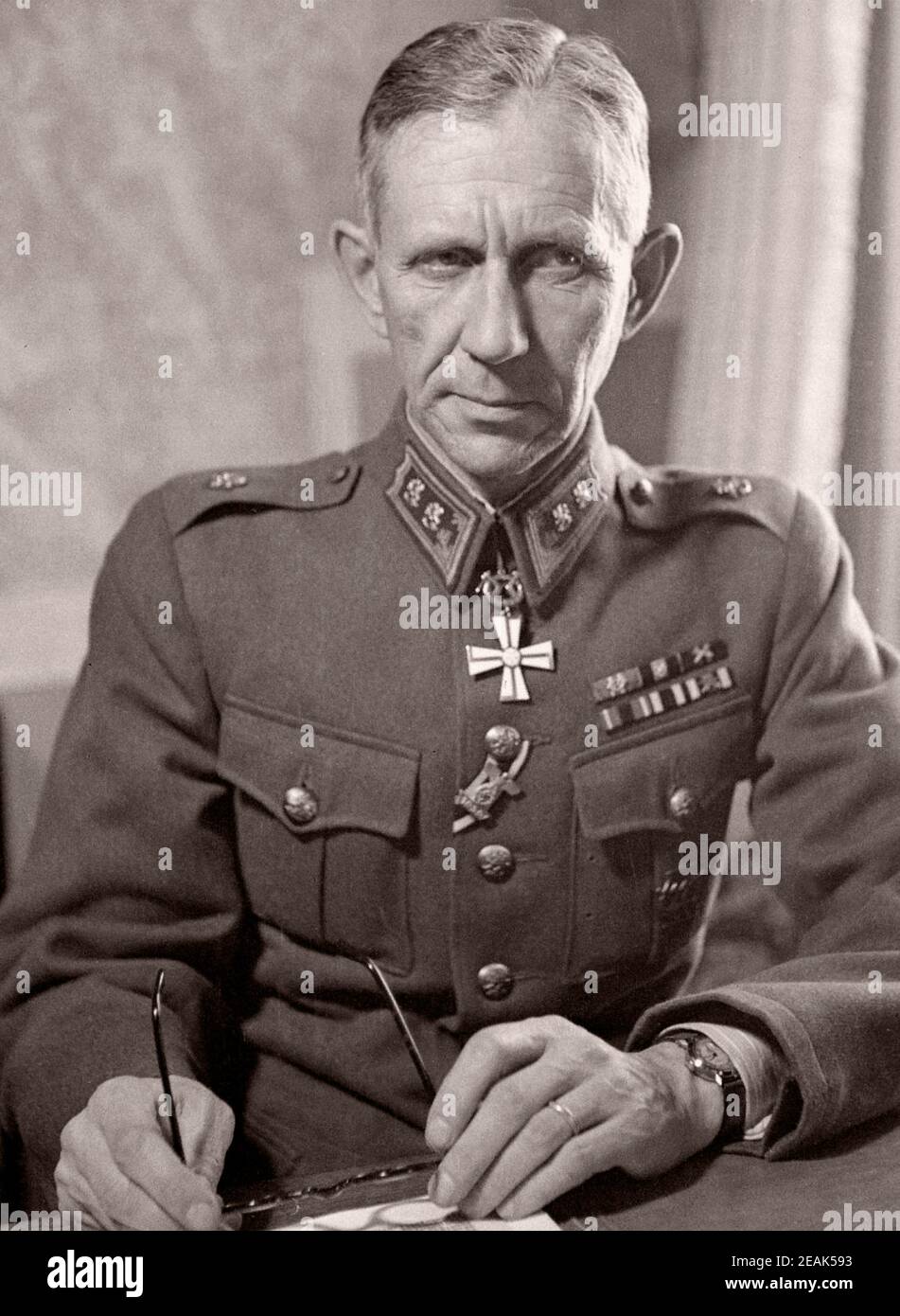 Harald Ohquist (Harald Öhquist, 1891-1971) war eine Finnische Generalleutnant und Jaeger, einer ethnischen Schwedische Familie. Stockfoto