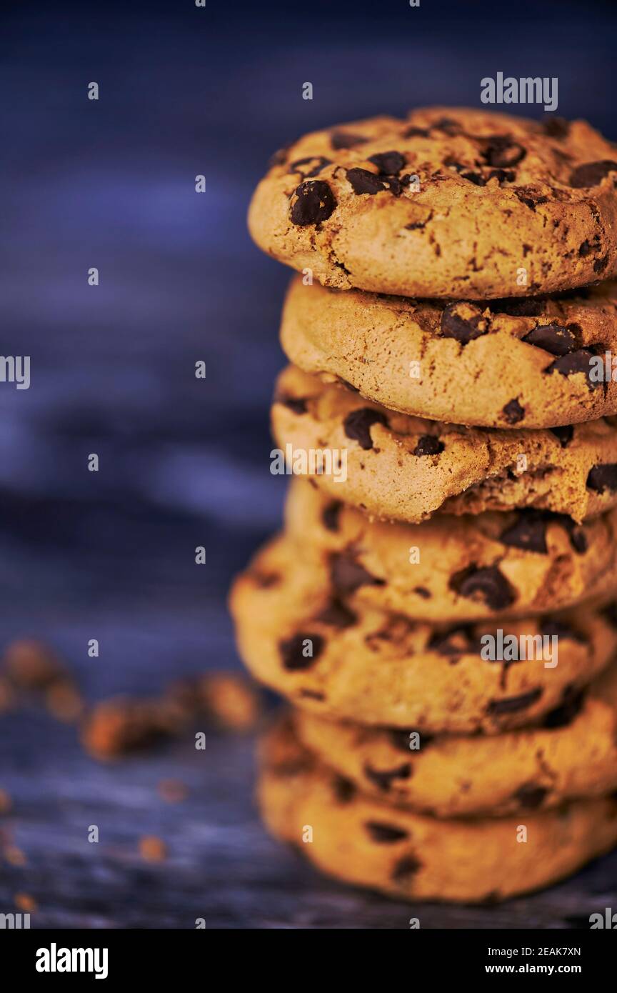 Haufen amerikanischer Cookies Stockfoto
