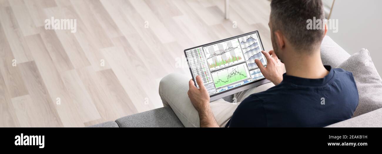 Börsenmakler Handel Aktien Online Stockfoto