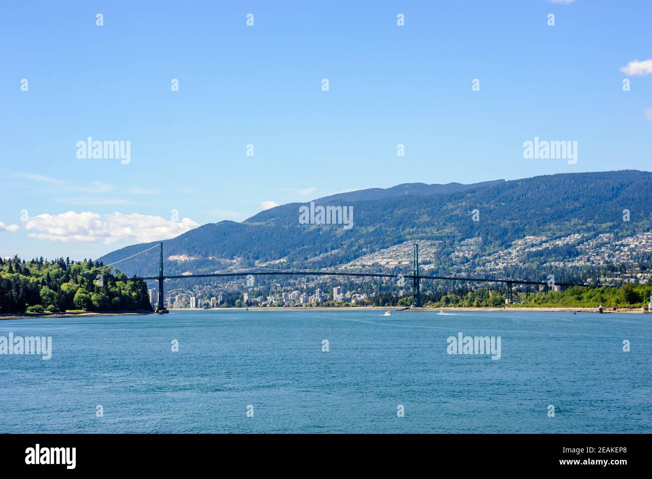 Lions Gate Bridge in Vancouver, BC, Kanada. Stockfoto