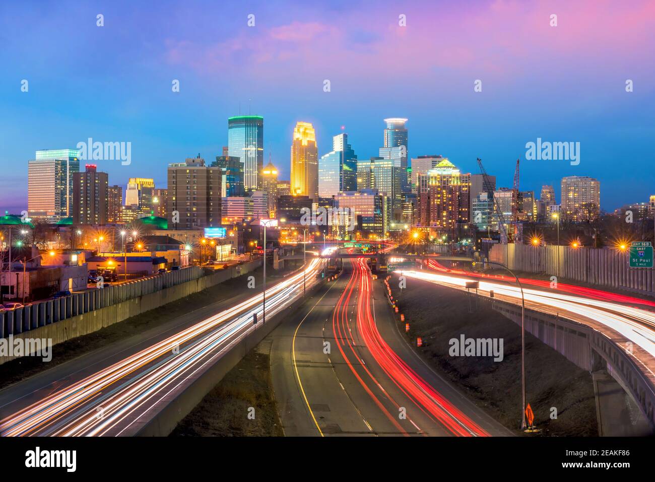 Minneapolis Downtown Skyline in Minnesota, USA Stockfoto