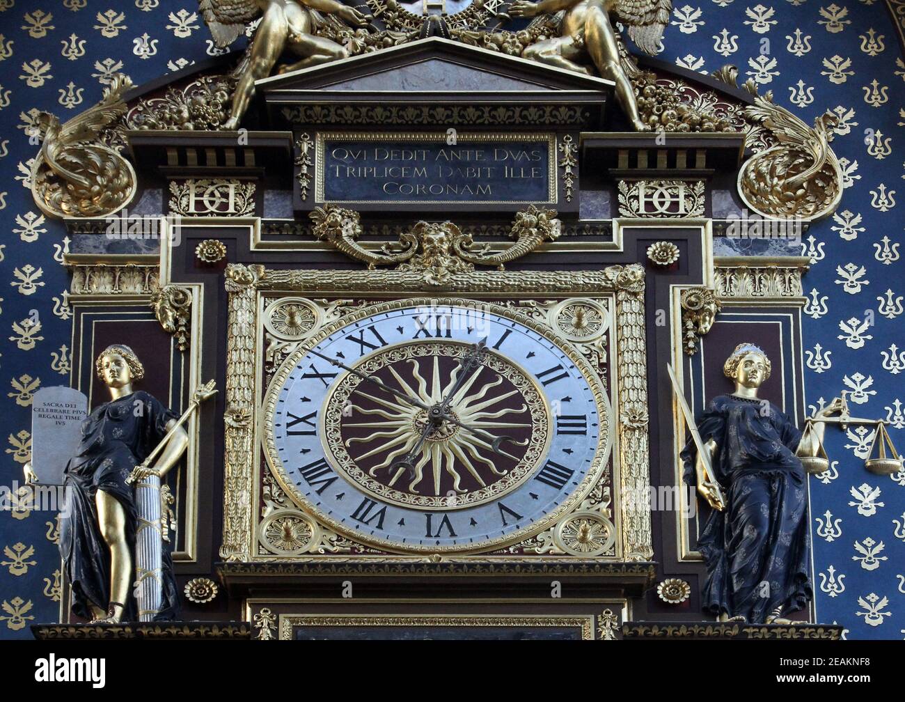 Die Uhr Turm (Tour de l ' Horloge), La Conciergerie, Paris Stockfoto