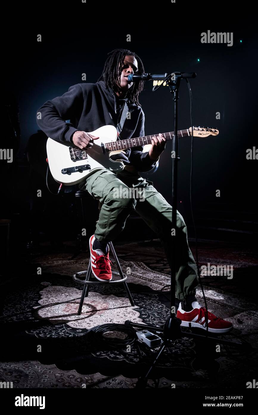 Daniel Caesar spielt live auf der Bühne des Koko in Camden - London. Bilddatum: Montag, 5th. Februar 2018. Stockfoto