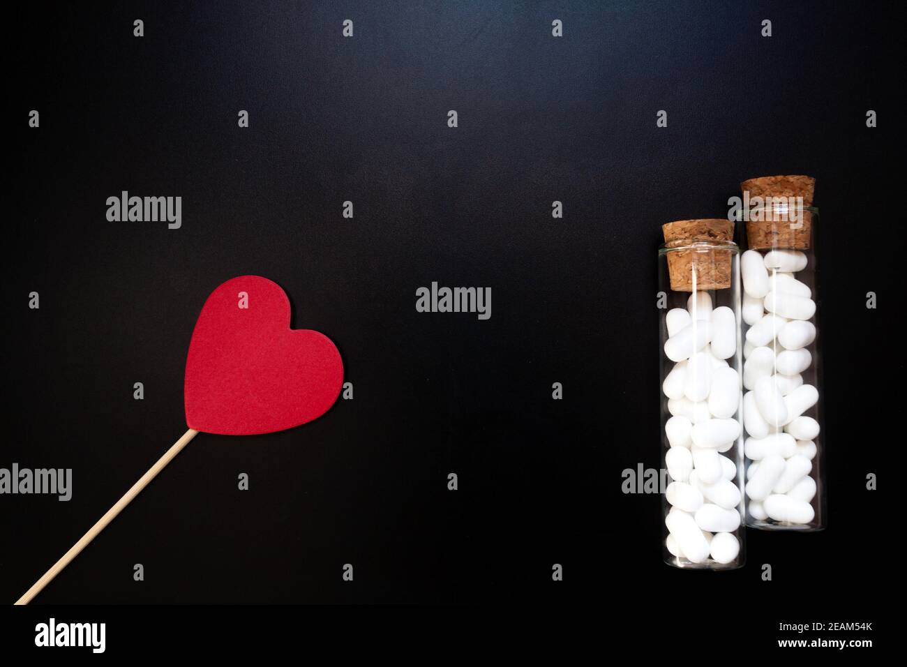 Jordan Mandeln und Herzform, Hochzeitsdekoration Stockfoto