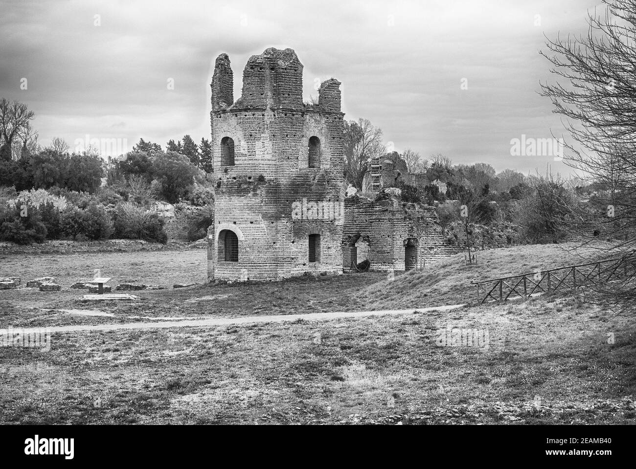 Ruinen des Zirkus von Maxentius, Rom, Italien Stockfoto