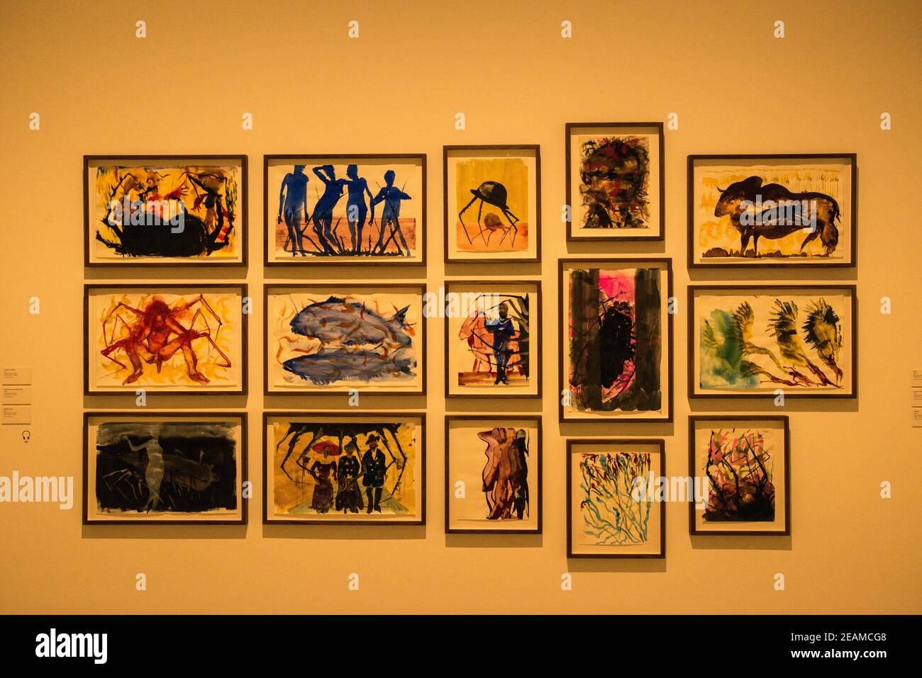 Ausstellung "Metamorphose" von Miquel Barceló im Picasso Museum in Malaga Stockfoto