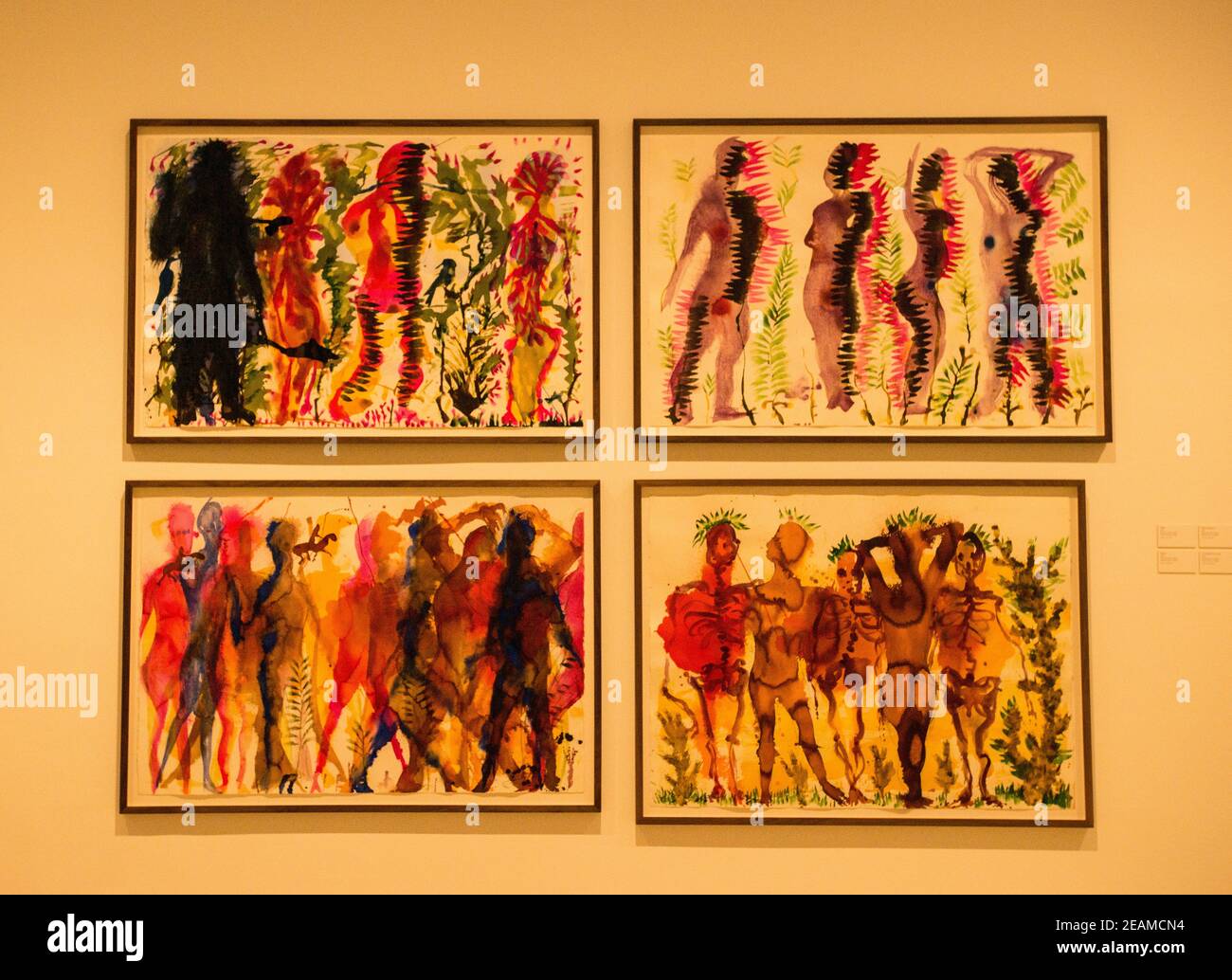 Ausstellung "Metamorphose" von Miquel Barceló im Picasso Museum in Malaga Stockfoto