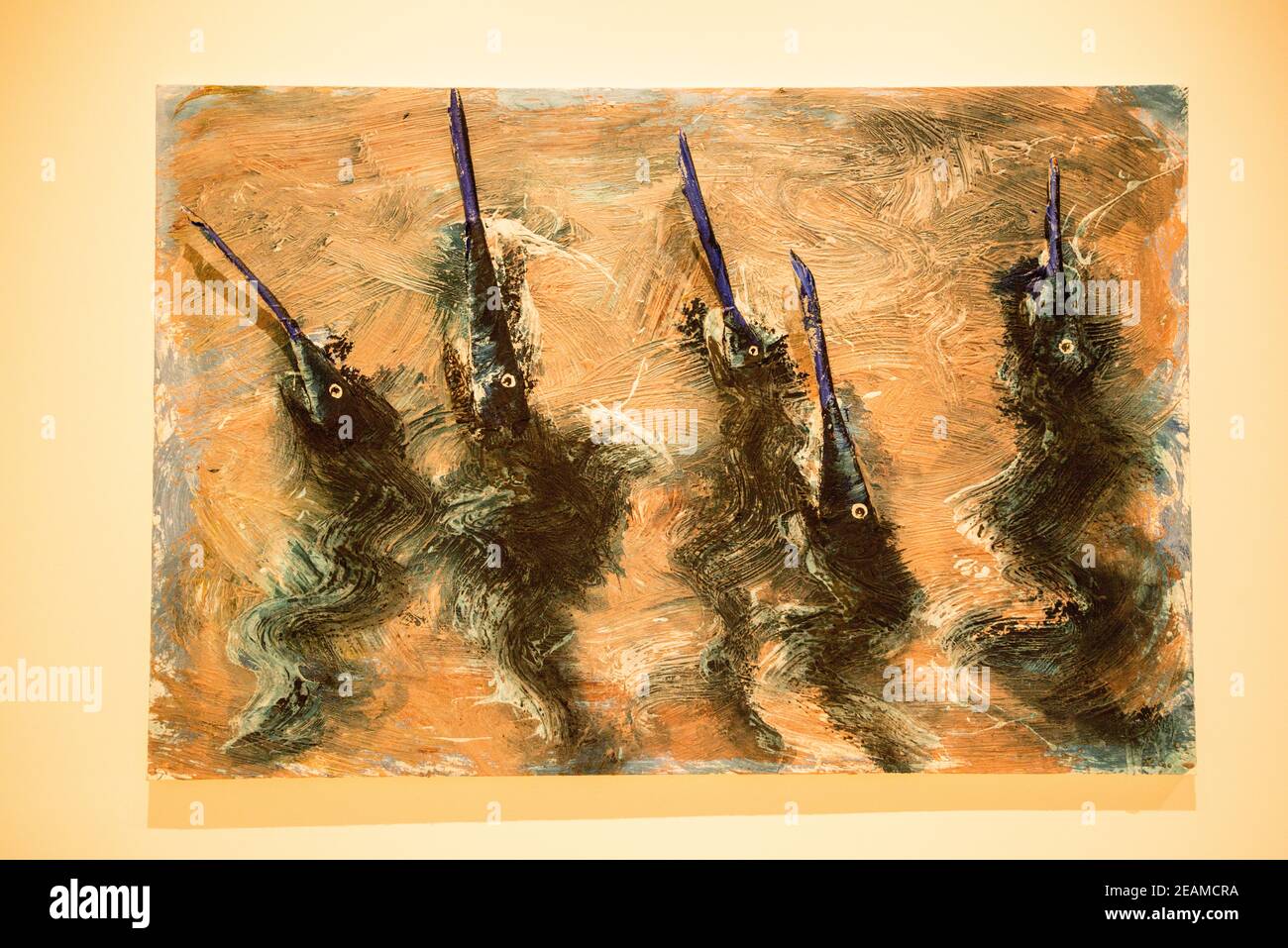 Ausstellung "Metamorphose" von Miquel Barceló im Picasso Museum in Malaga Stockfoto