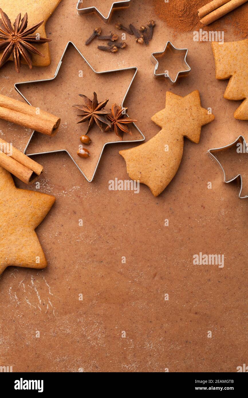 Lebkuchen Zusammensetzung Mit Hausgemachten Lebkuchen Stockfoto