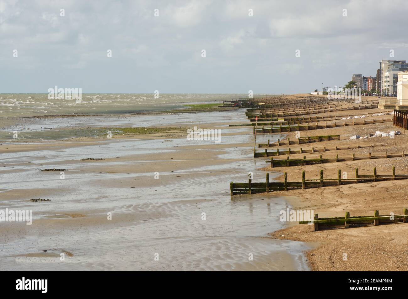 Worthing Beach, Sussex, England Stockfoto