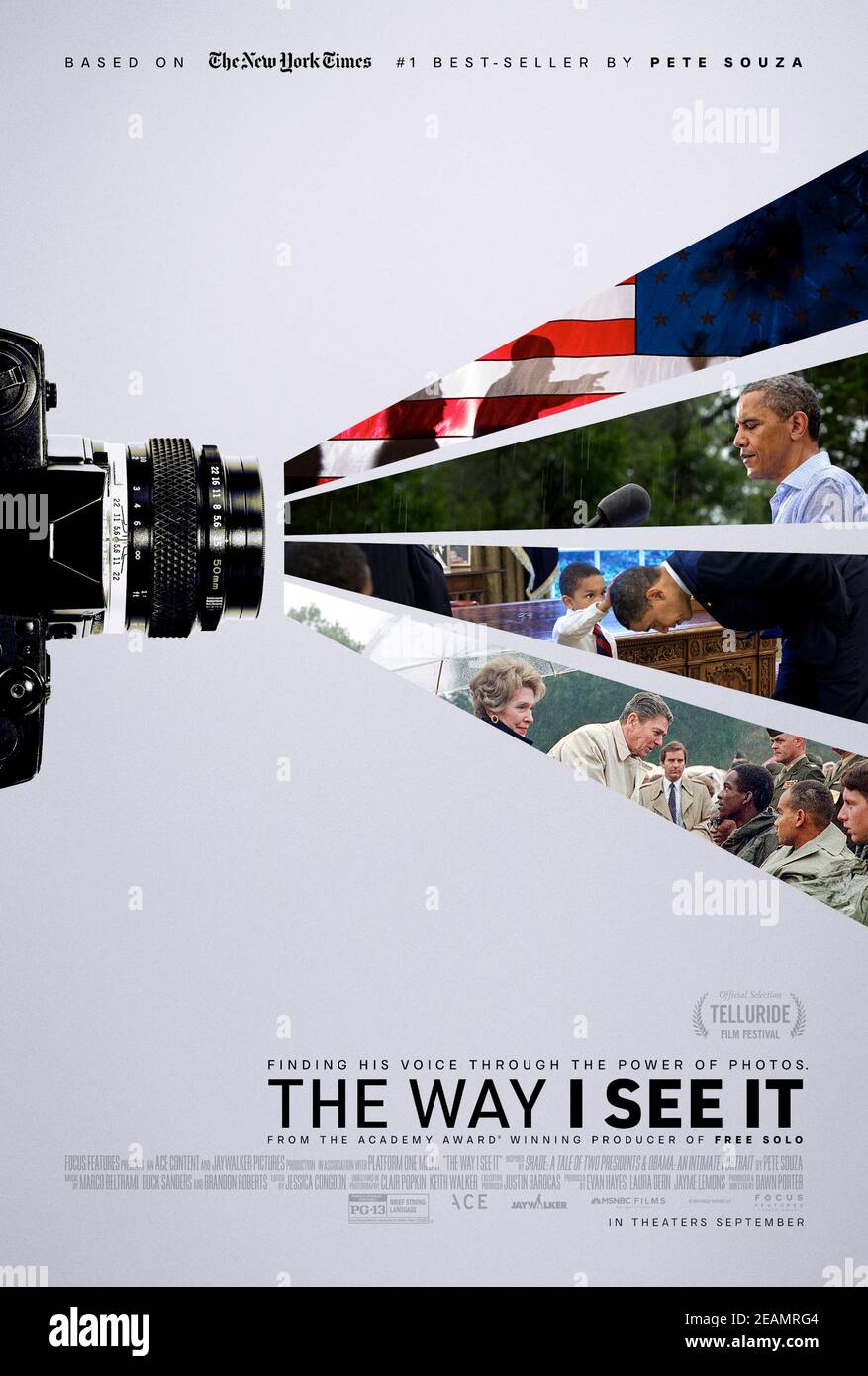 The Way I See IT (2020) Regie: Dawn Porter mit Pete Souza, Barack Obama und Ben Rhode. Dokumentarfilm über die Reise des ehemaligen Chief Official White House Photographer Pete Souza als Person mit streng geheimen Clearance und totalen Zugang zum Präsidenten. Stockfoto