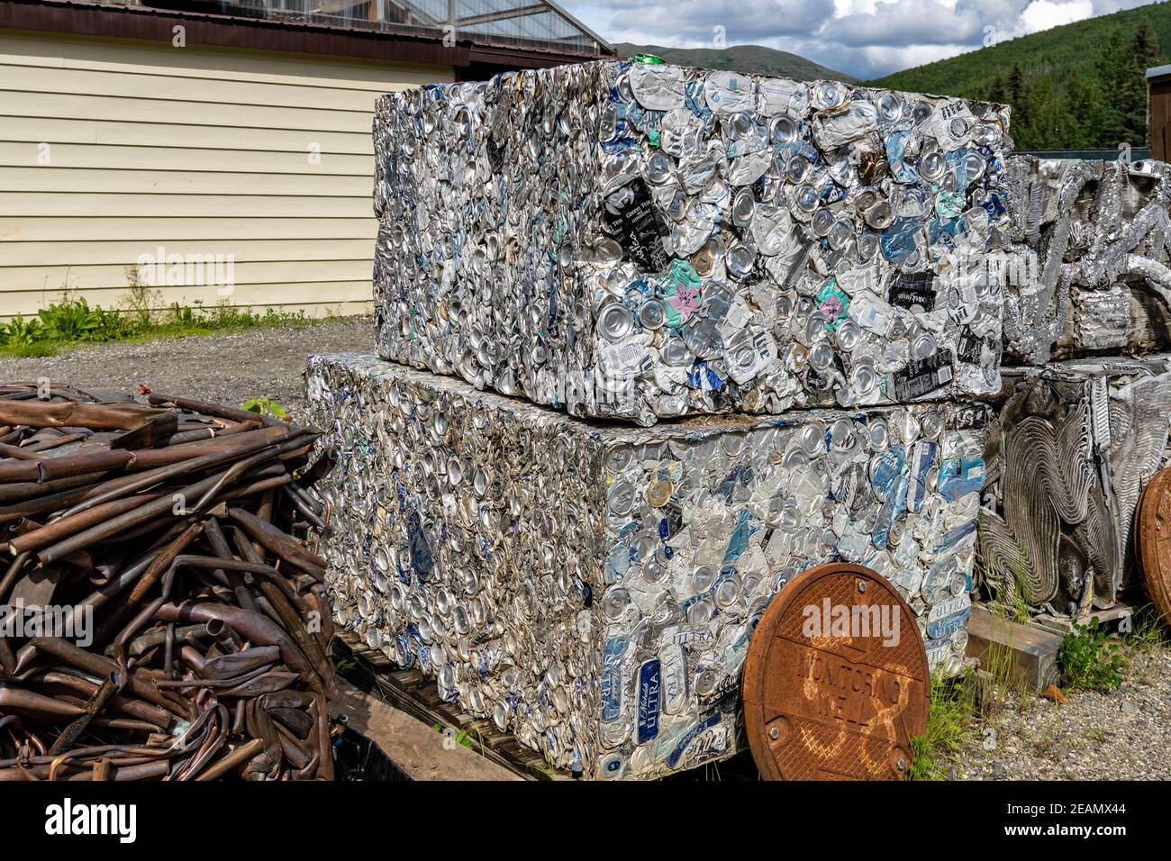 Chena Hot Springs in Fairbanks, Alaska, erforscht eine Vielzahl von Alternativen im Umgang mit seinen Abfällen Stockfoto