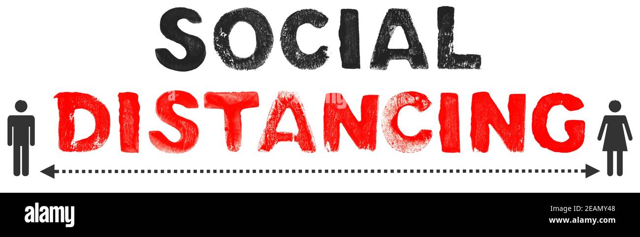 Keine sozialen Kontakte mehr - Soziale Distanzierung Stockfoto