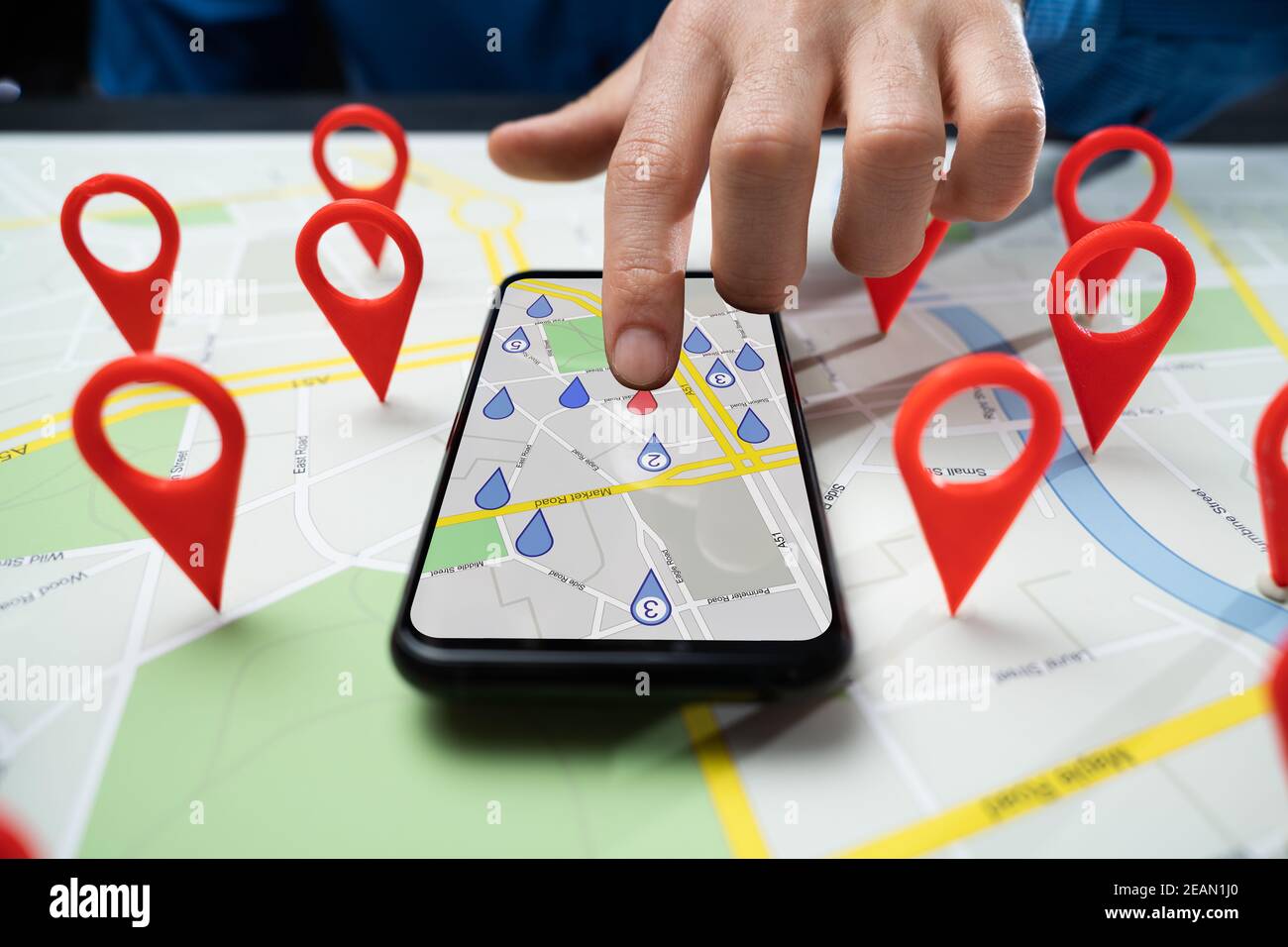 Red Pin Map Stockfotos und -bilder Kaufen - Alamy
