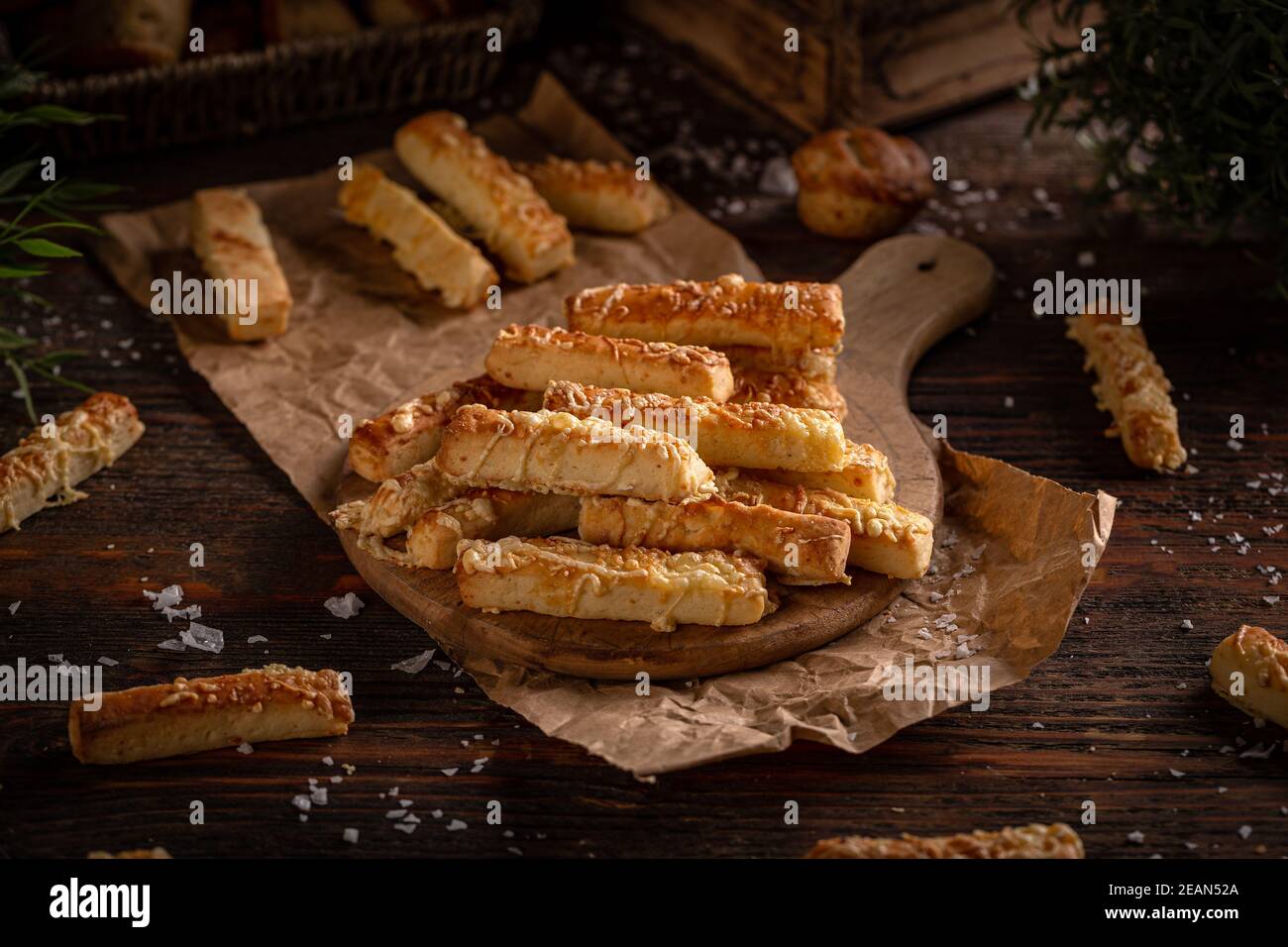 Käsestäbchen Stockfoto