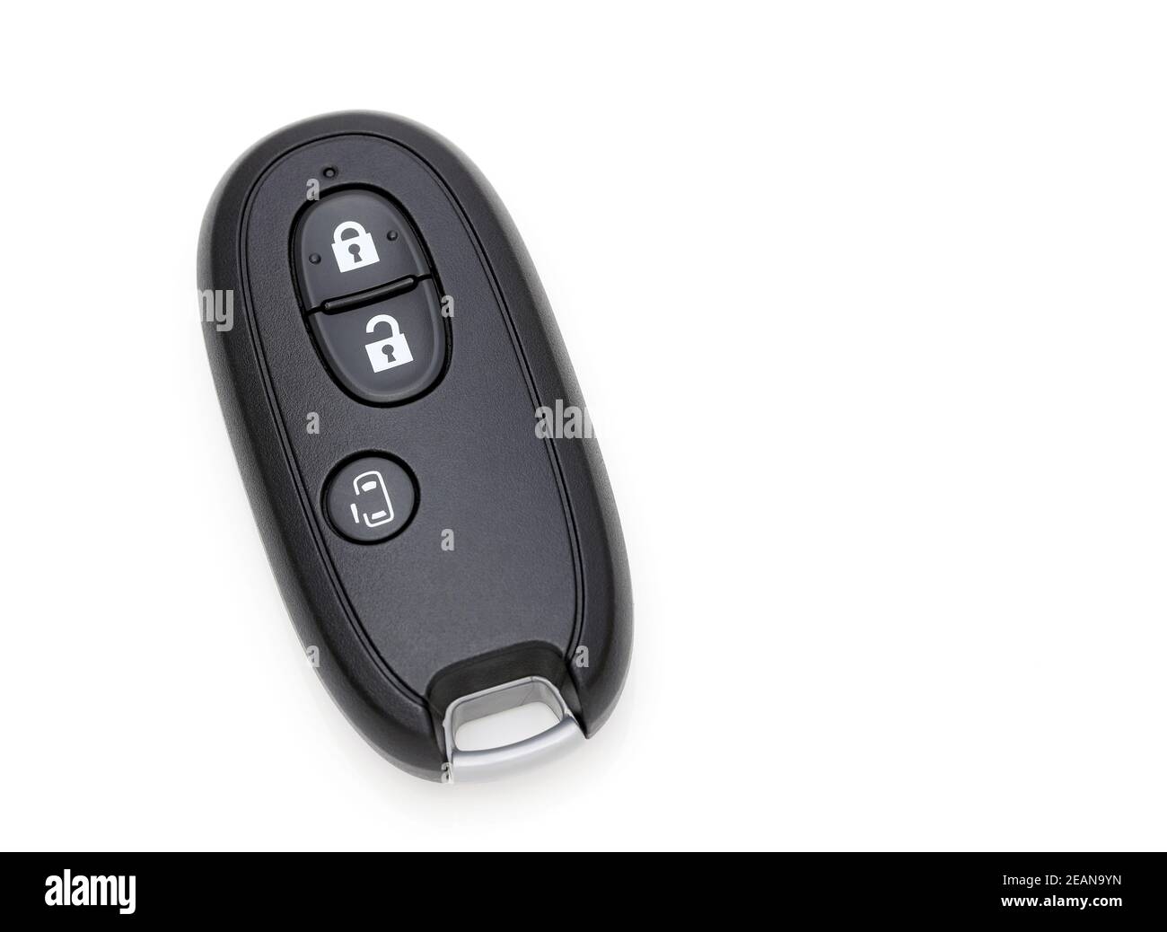 Auto Fahrzeug modernen schwarzen Schlüssel Fernbedienung haben Front-Taste, Schiebe-Tür-Taste. Stockfoto