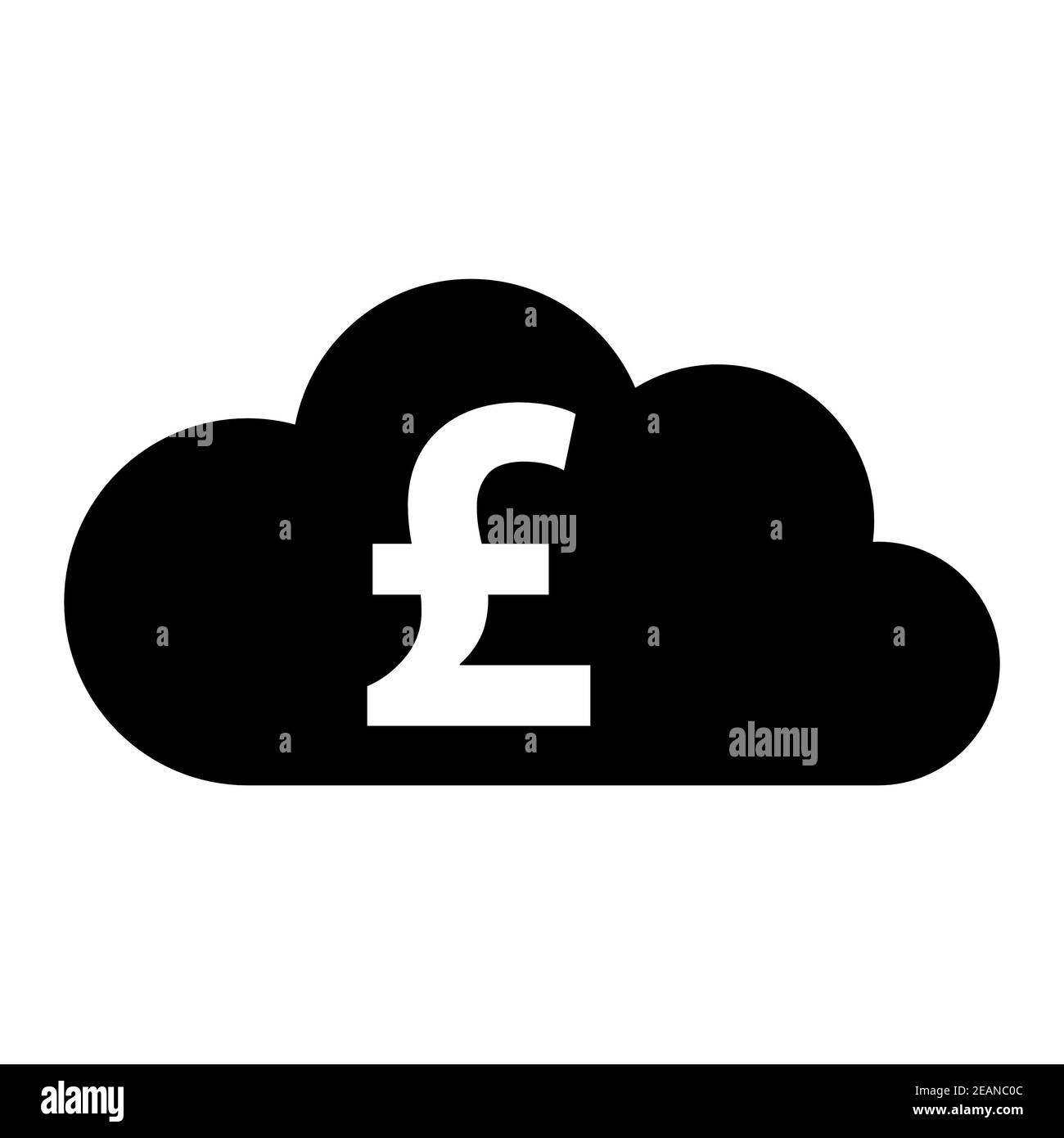 Pfund Sterling und Cloud Stockfoto