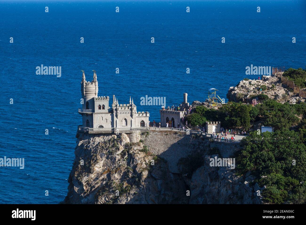 Die Schwalbennest-Burg thront auf Aurora Cliff, Jalta, Krim, Ukraine, Europa Stockfoto