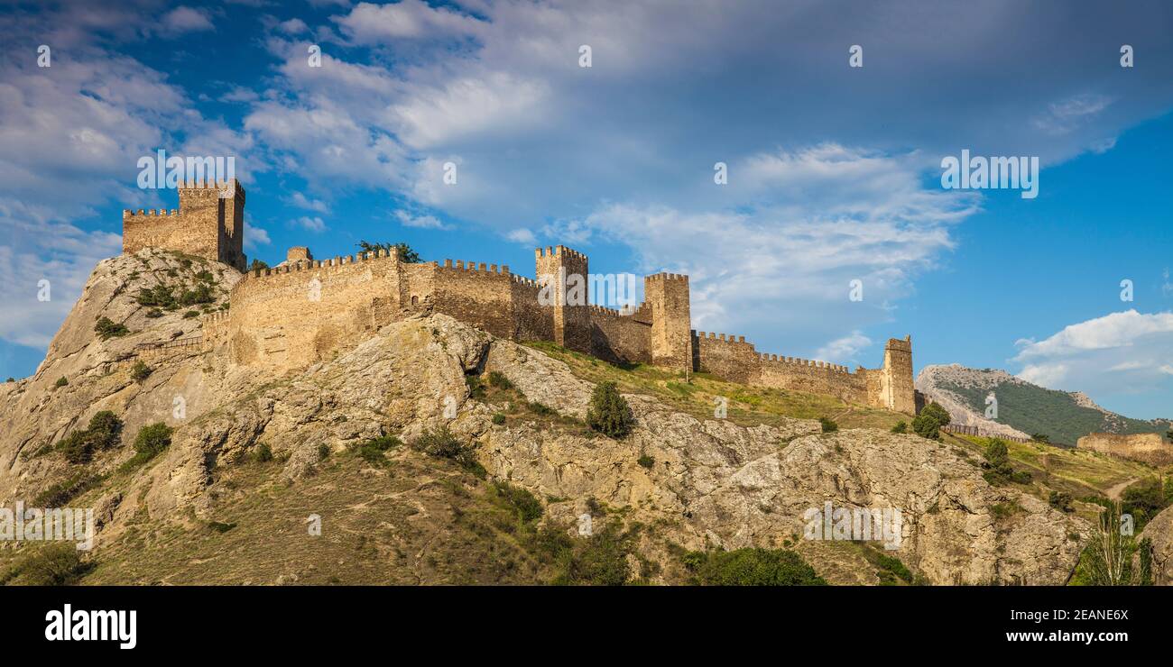 Genuesische Festung, Sudak, Krim, Ukraine, Europa Stockfoto