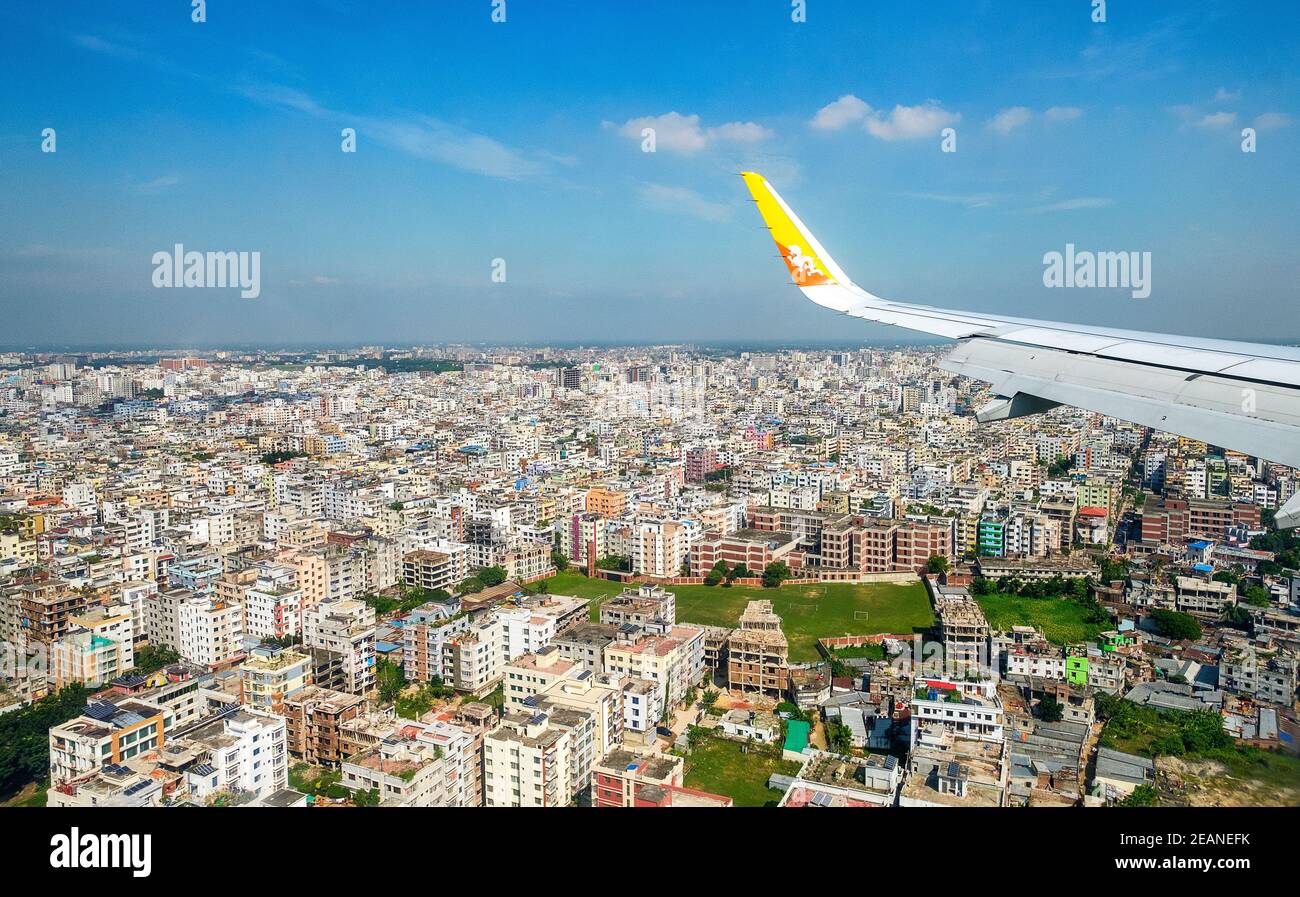 Drukair fliegt nach Dhaka, Bangladesch, Asien Stockfoto