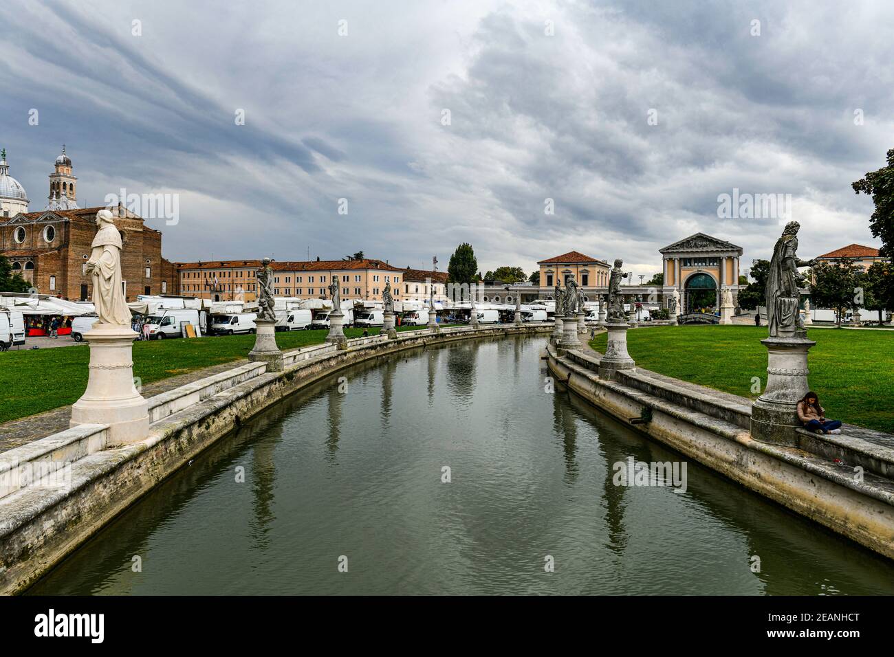 Prato della Valle Square, Padua, Venetien, Italien, Europa Stockfoto