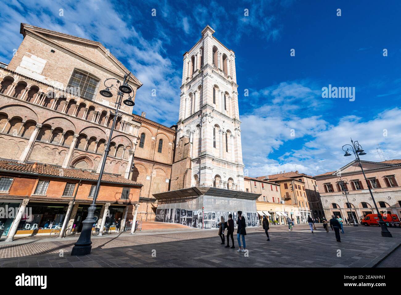 Gotische Kathedrale, UNESCO-Weltkulturerbe, Ferrara, Emilia-Romagna, Italien, Europa Stockfoto