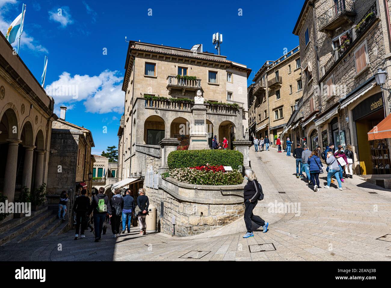 Historisches Zentrum, UNESCO-Weltkulturerbe, San Marino, Europa Stockfoto