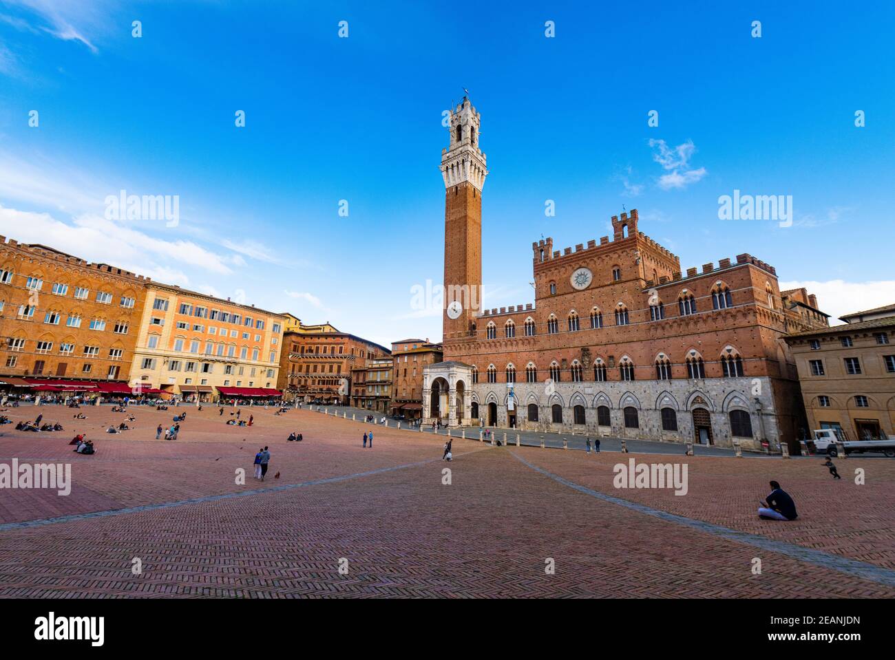 Piazza del Campo, Hauptplatz in Siena, UNESCO Weltkulturerbe, Toskana, Italien, Europa Stockfoto