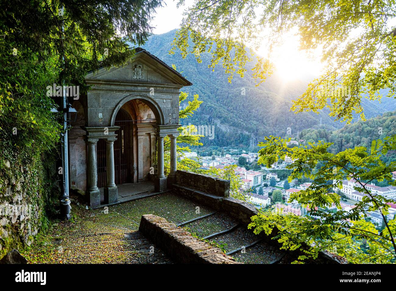 Kleine Kapelle, Sacro Monte di Varallo, UNESCO-Weltkulturerbe, Piemont, Italien, Europa Stockfoto