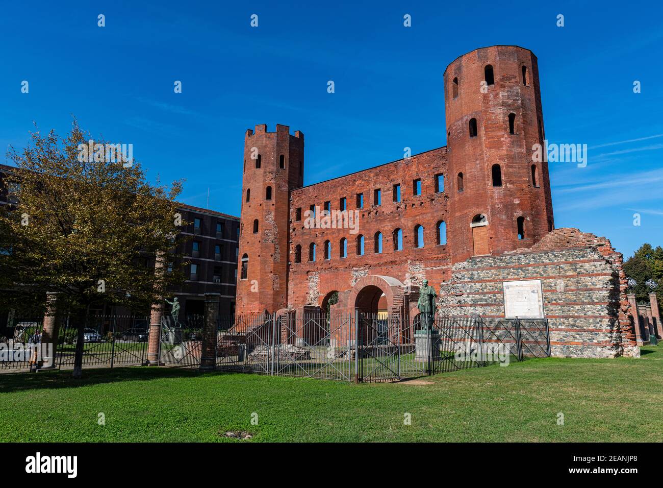 Palatine Towers (Porta Palatina), Turin, Piemont, Italien, Europa Stockfoto