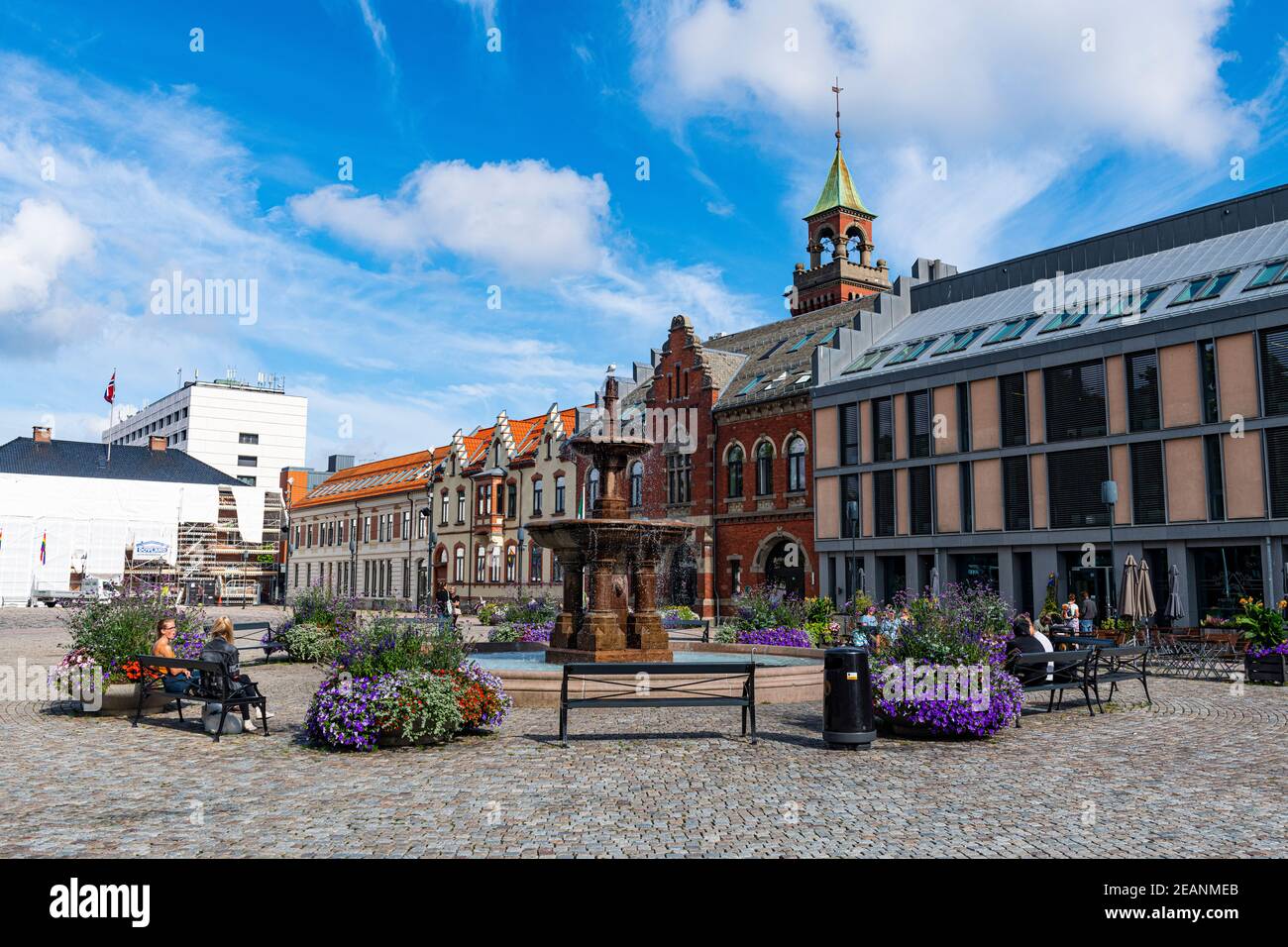 Rathaus von Kristiansand, Agder County, Norwegen, Skandinavien, Europa Stockfoto