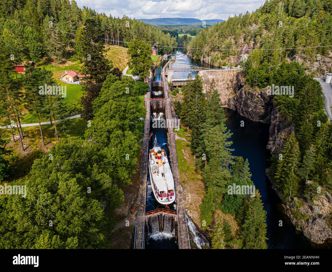 Telemark-Kanal, Norwegen, Skandinavien, Europa Stockfoto