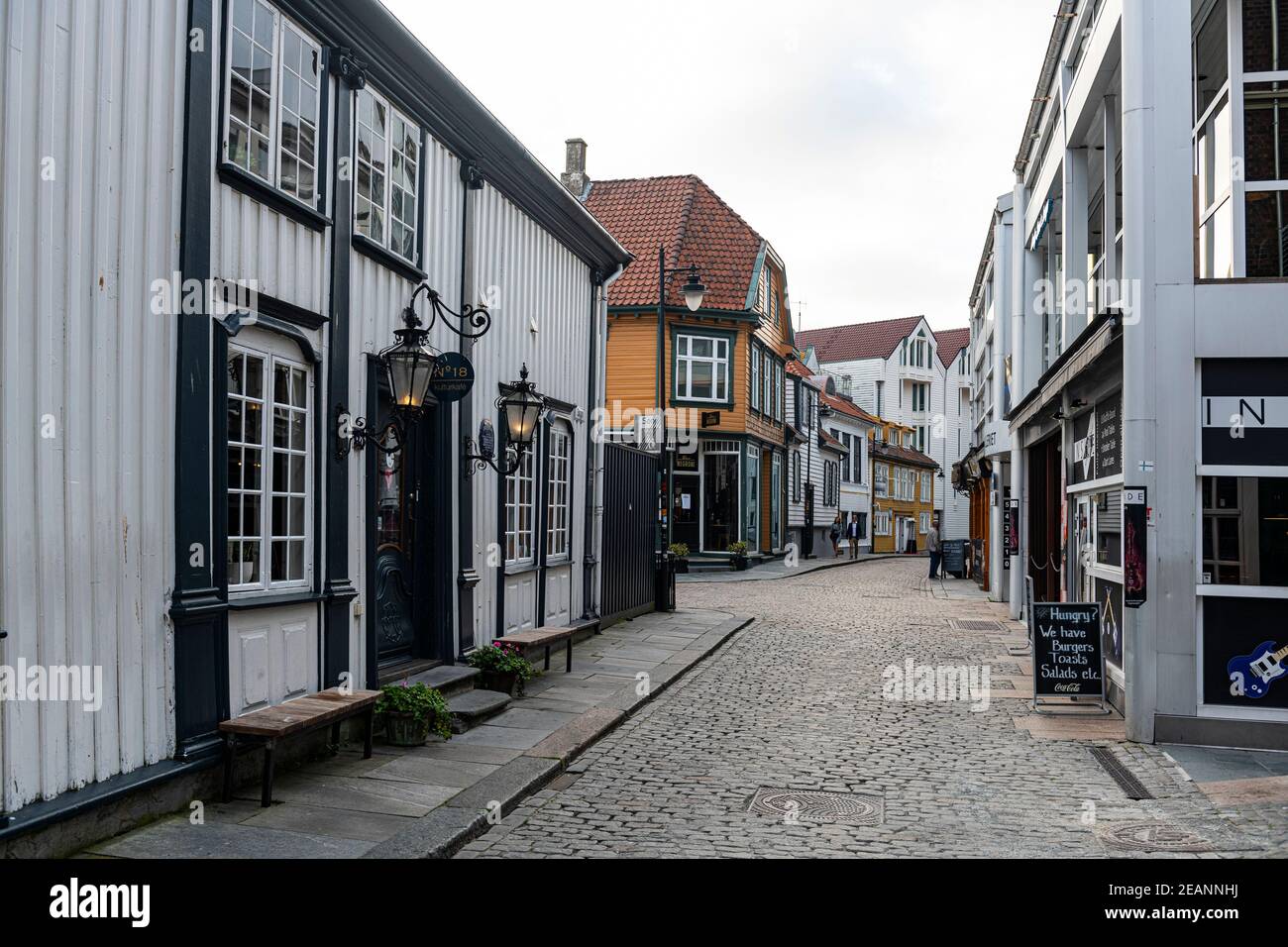 Historische Häuser in Stavanger, Rogaland, Norwegen, Skandinavien, Europa Stockfoto