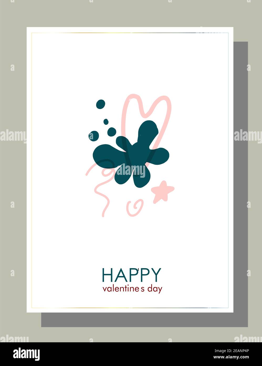 Abstrakt Trend Valentinstag für Web-Hintergrund-Design. Moderne, trendige Vektorkunst Stockfoto