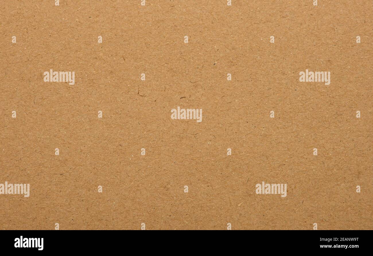 Braunes Papier Pergament Hintergrund mit Fasern Stockfoto