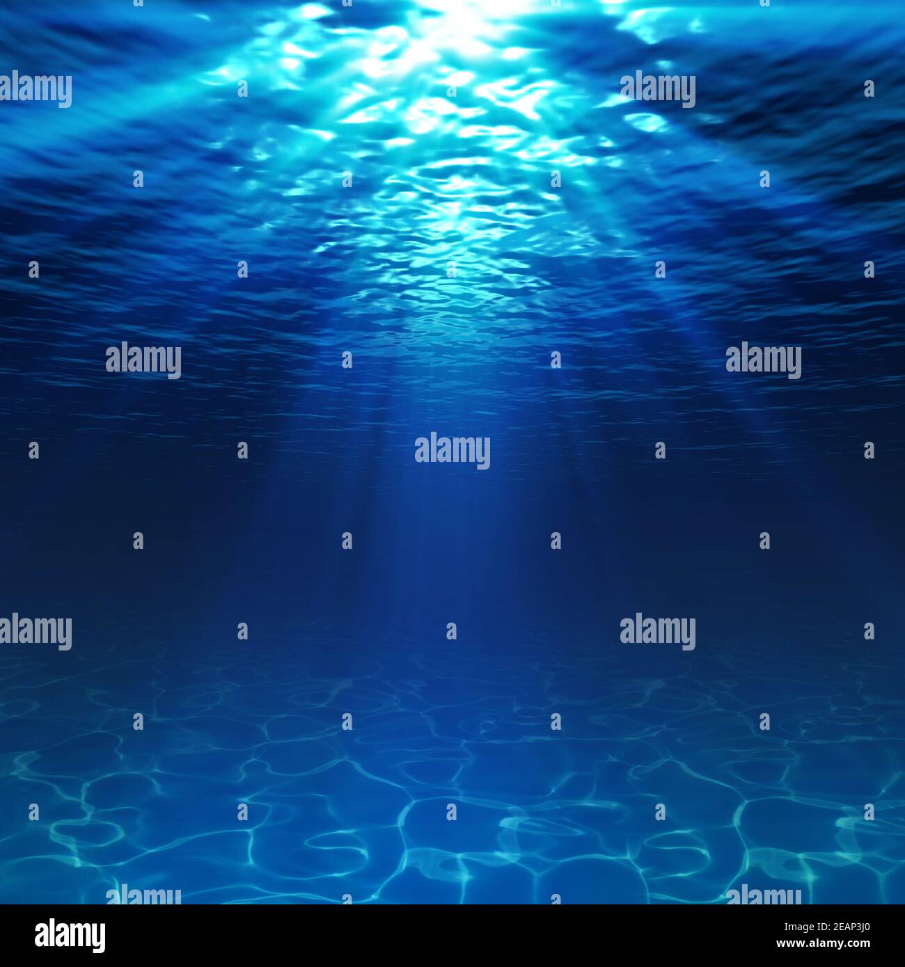 Unterwasseransicht mit sandigen Meeresboden Stockfoto