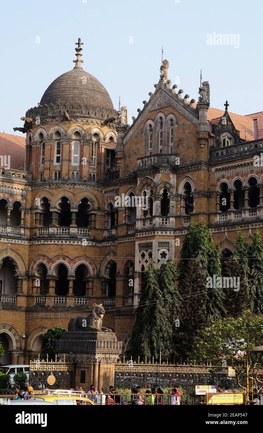 Victoria Station (Terminal Chatrapati Shivaji) in Mumbai, Indien Stockfoto