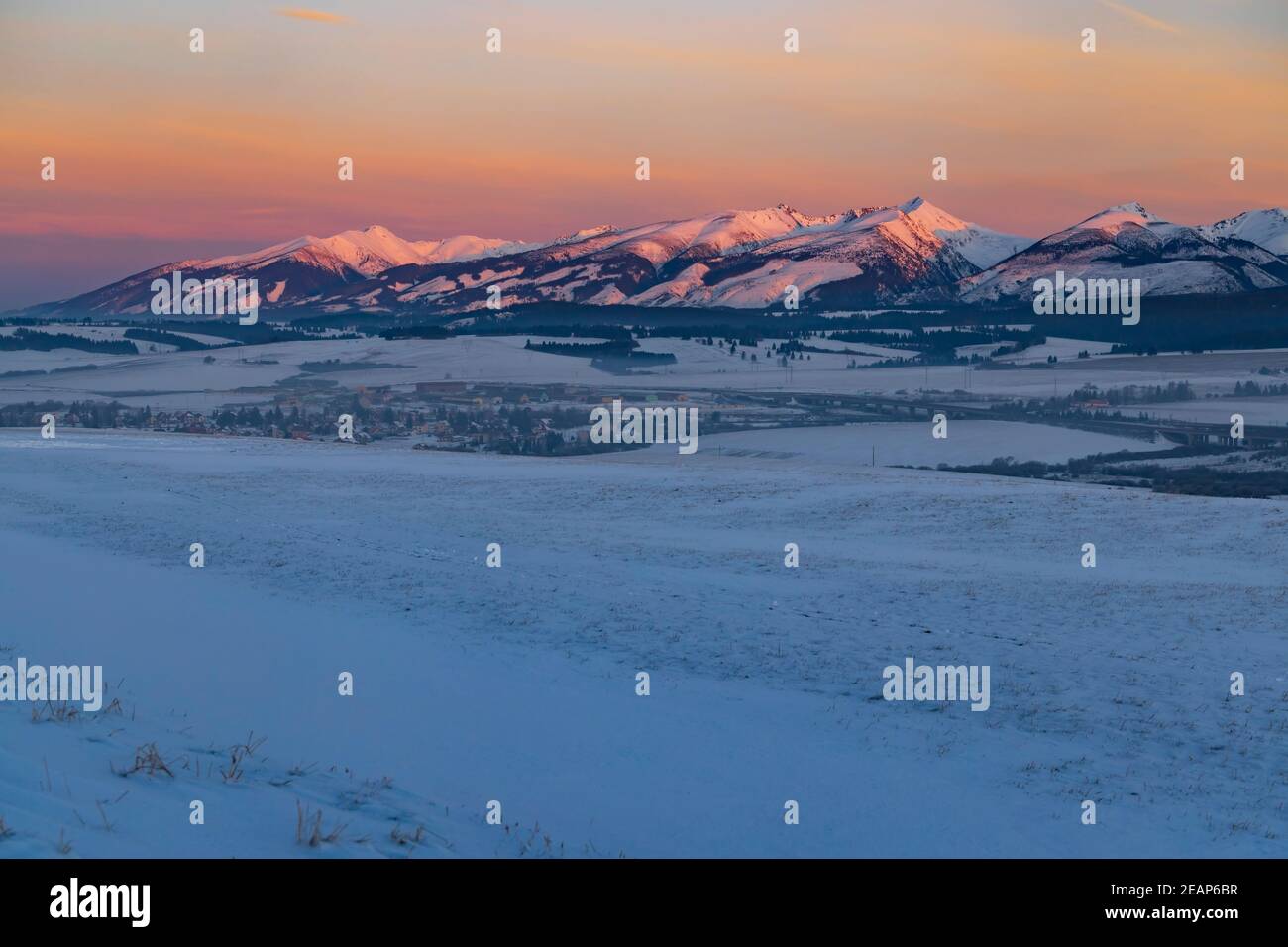 Westliche Tatra (Rohace) im Winter, Slowakei Stockfoto