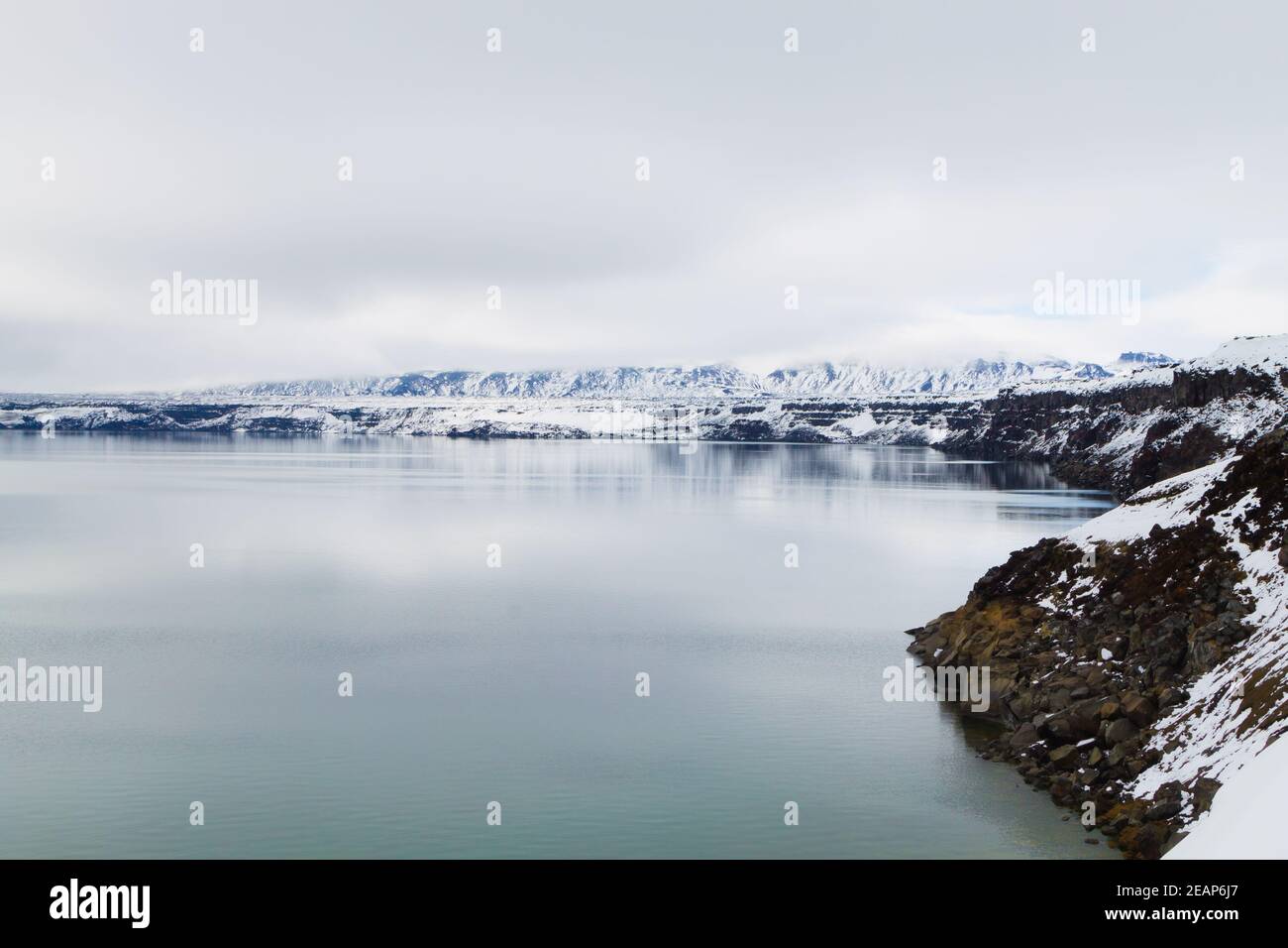 Oskjuvatn See bei Askja, Zentralisland Wahrzeichen Stockfoto