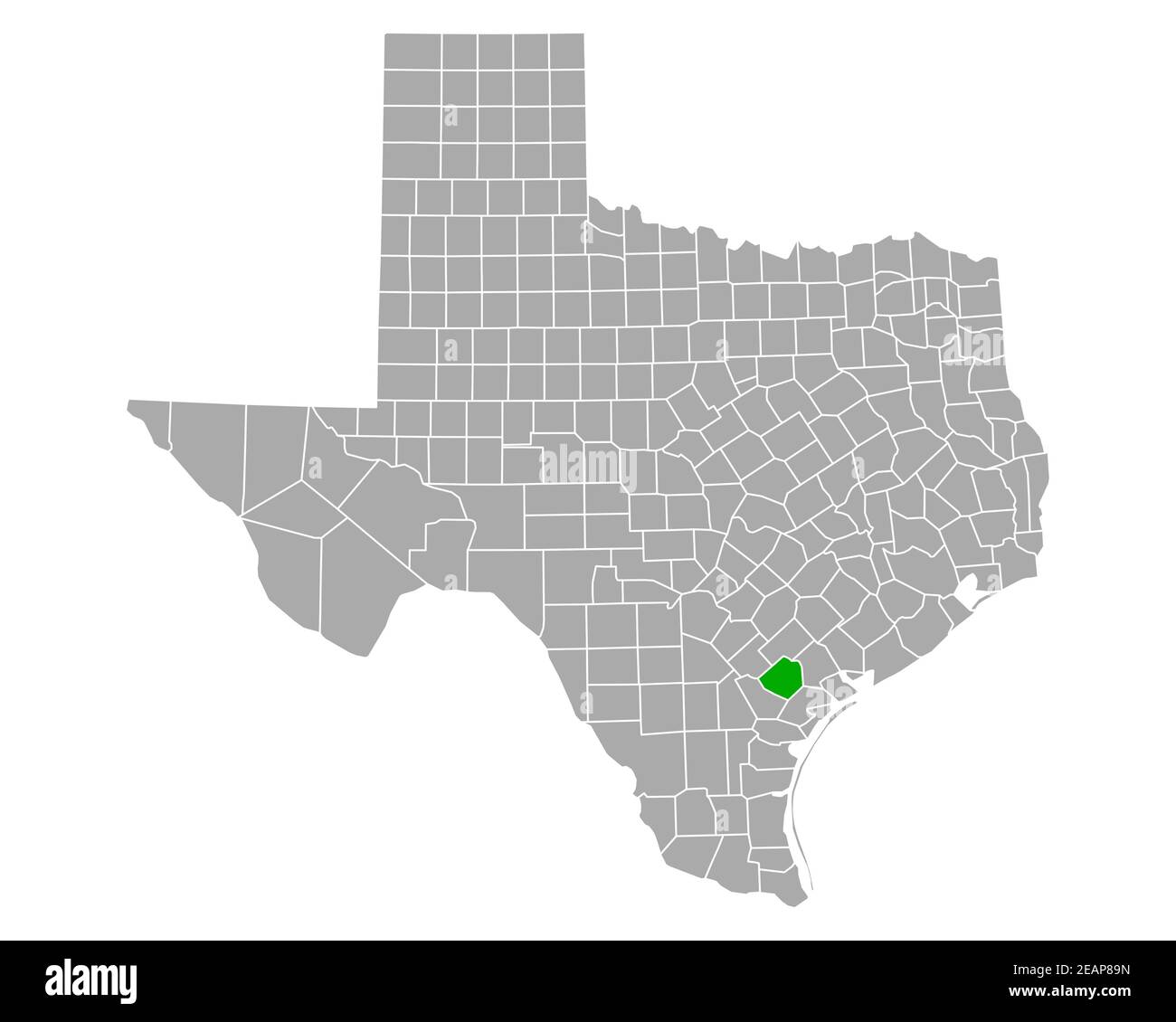 Karte von Goliad in Texas Stockfoto