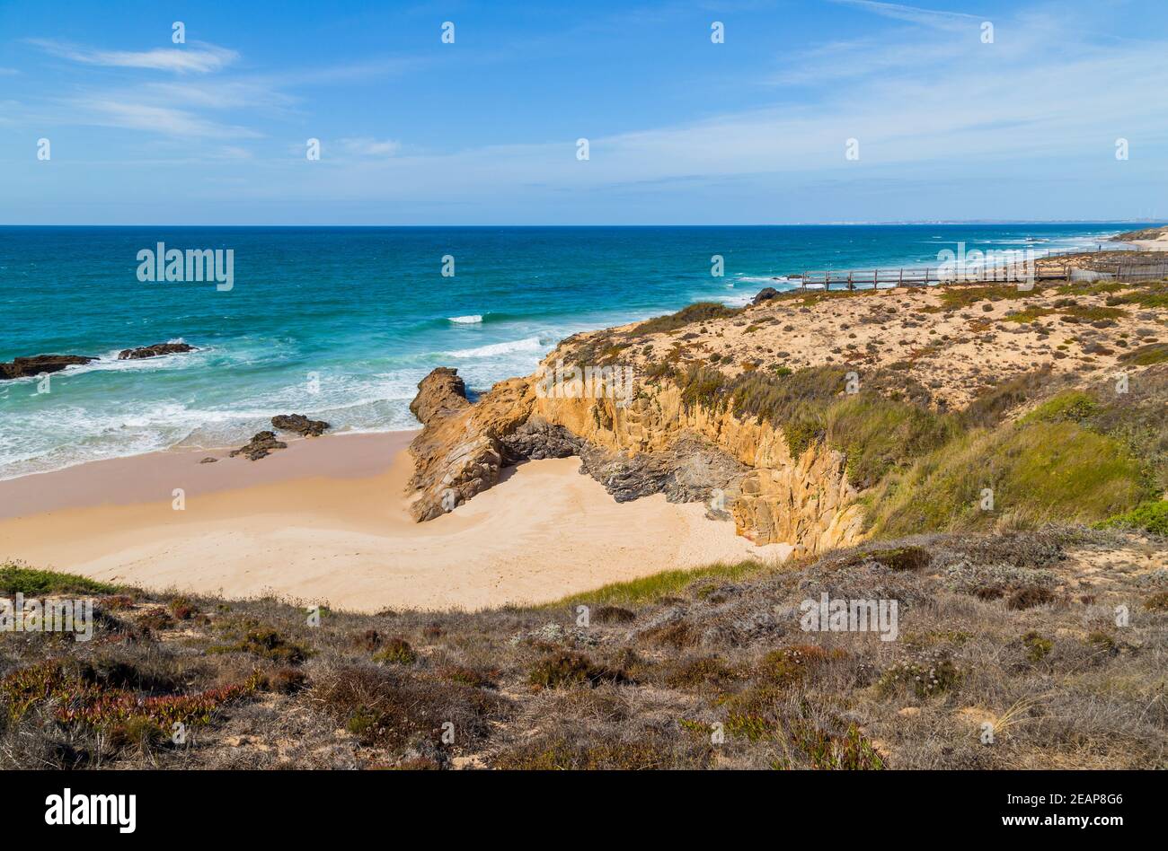 Schöner Strand in Alentejo Stockfoto