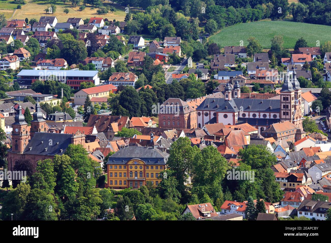 Das Dorf Amorbach Stockfoto