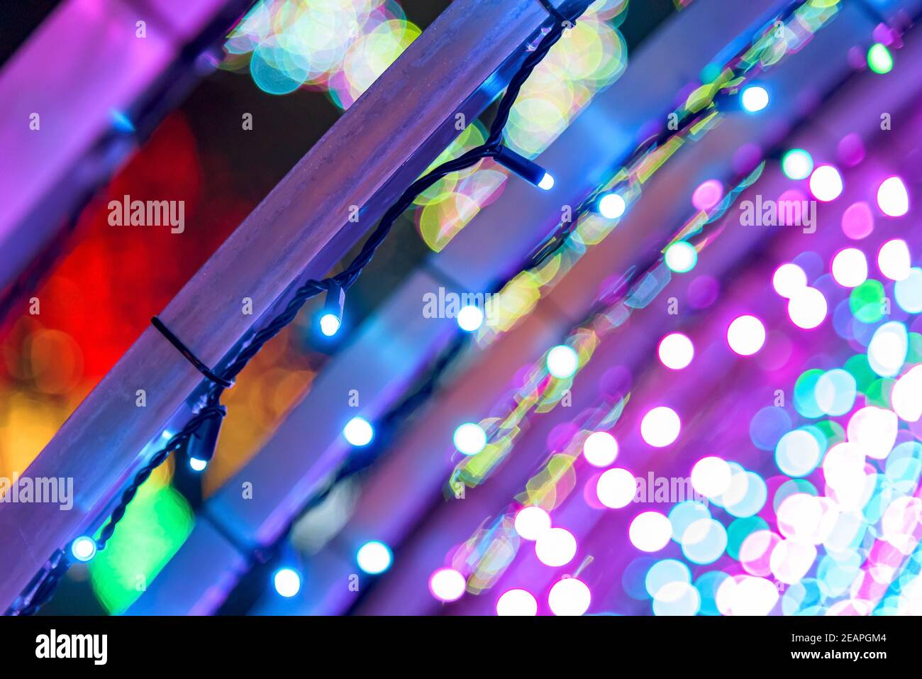 Abstrakter Hintergrund aus bunten Lichtern Stockfoto