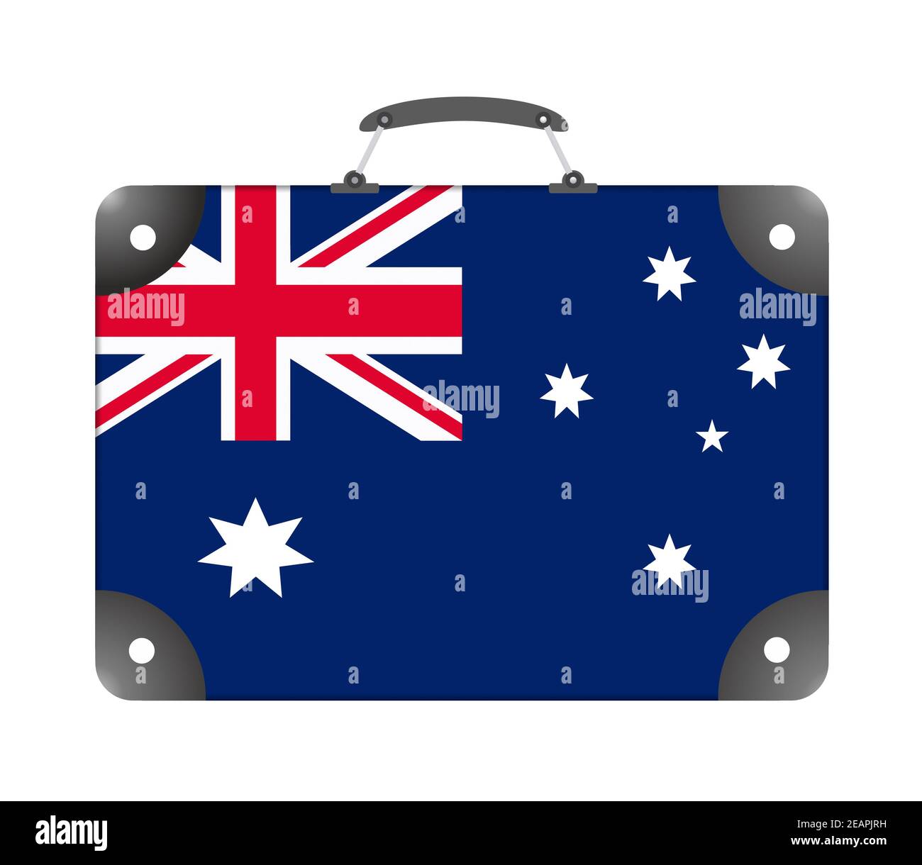 Australische Landesflagge in Form eines Reisekoffers Stockfoto