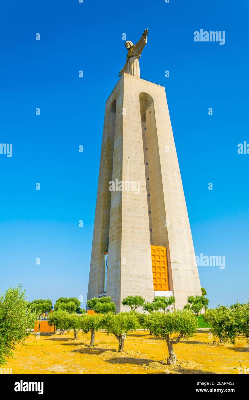 Die Cristo Rei Monument, das von Jesus Christus in Lissabon, Portugal. Stockfoto