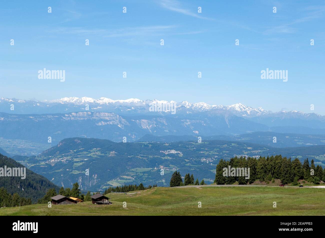 Ötztaler Alpen Seiser Alm Blick, Zillertaler Stockfoto
