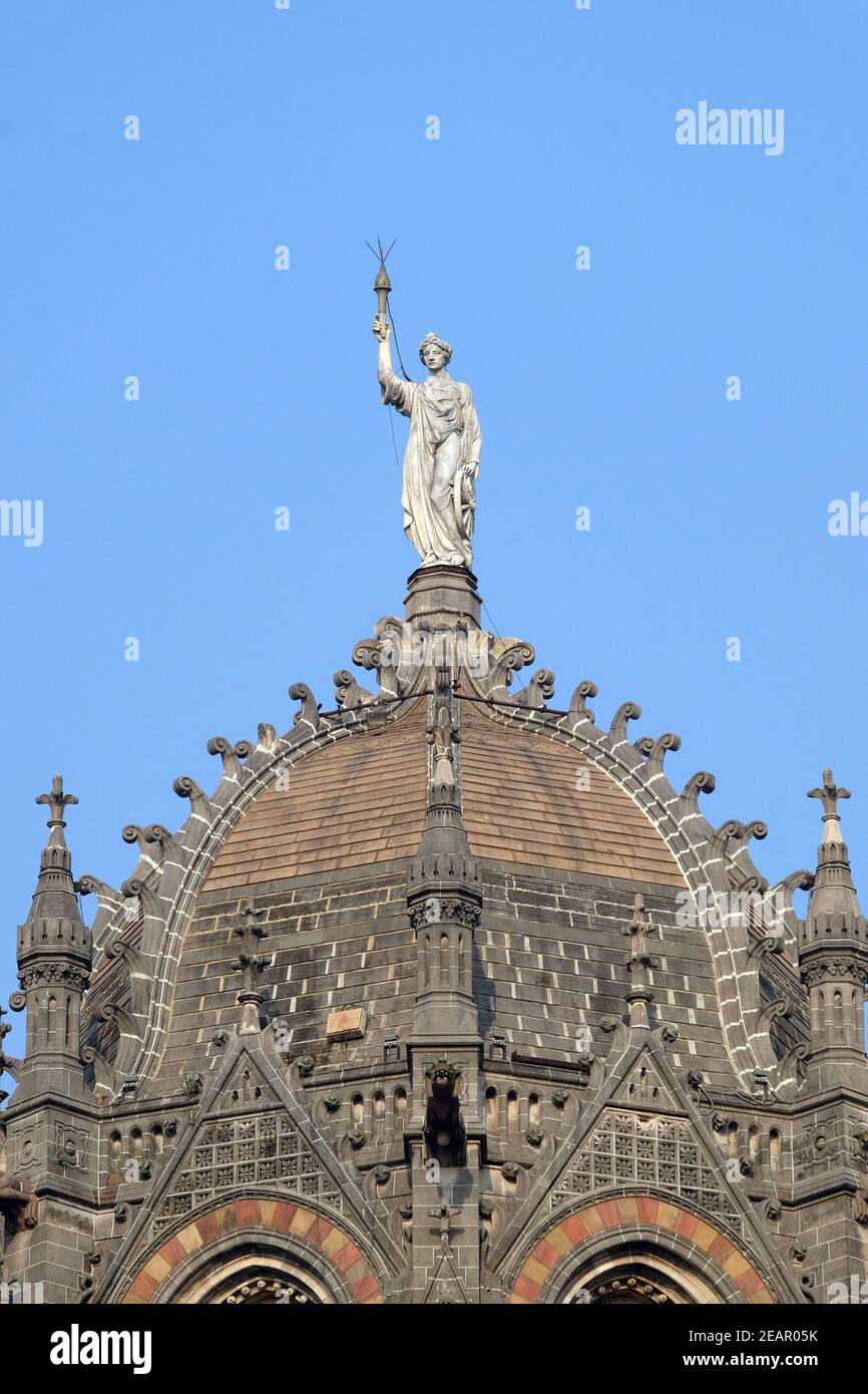 Victoria Station (Terminal Chatrapati Shivaji) in Mumbai, Indien Stockfoto