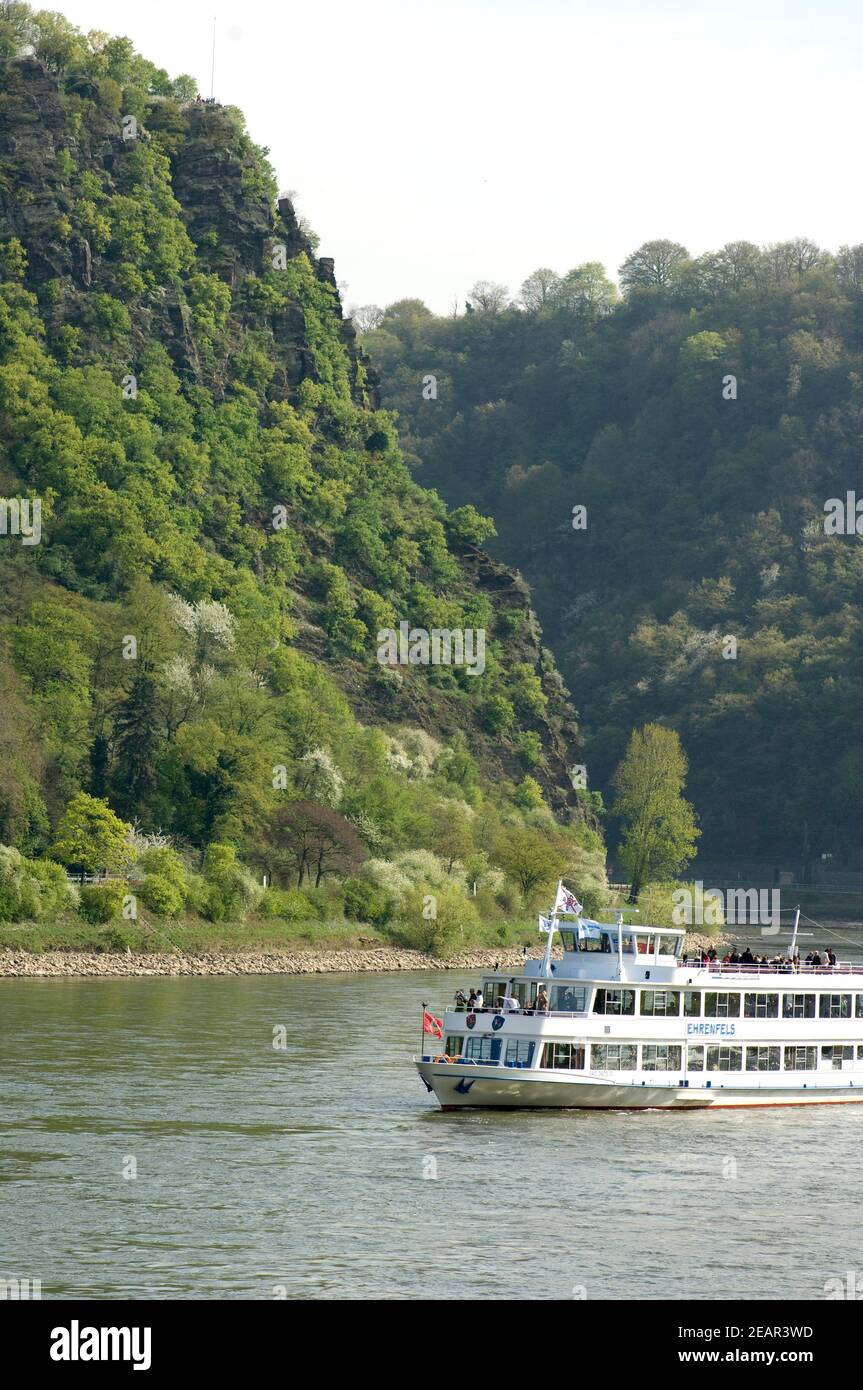 Loreleyfelsen Stockfoto