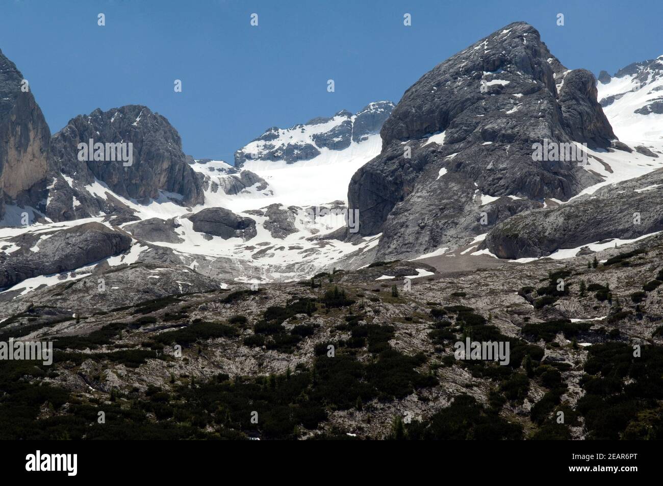 Marmolada Gebirgsmassiv Dolomiten Stockfoto